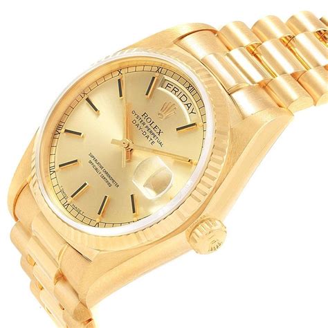 18 karat gold rolex day date|k gold Rolex watch price.